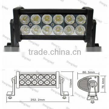 ShengWell Auto led light bar 36W 7.5inch Dual Row led bar light Cree 36w led light bar