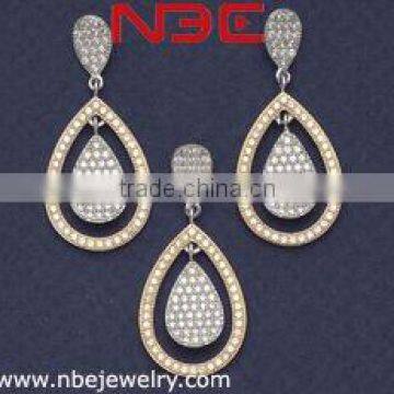 Micro pave setting silver925 jewelry