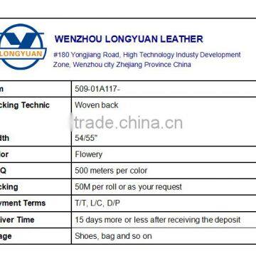 Flower Print Leather Flowers for Shoes photo-4