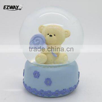 Mini bear for wedding souvenir crystal snow water ball