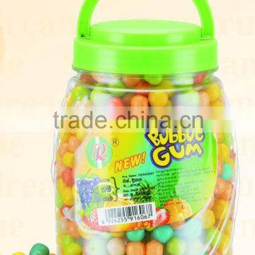1g round gum balls in strawberry shaped jar(chewing gum sweets)