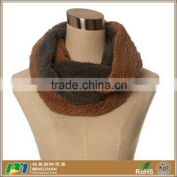 Women Winter Cozy Grey And Brown Cheap Infinity Faux Mink Fur Scarf