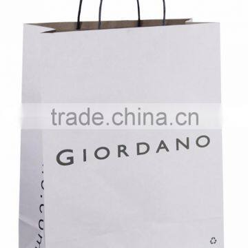 Various sizes white portable accept custom art paper bag printing