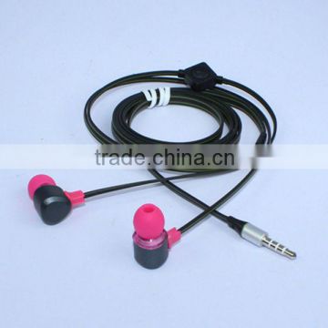 metallic in-ear ear pieces with mic for cell phone