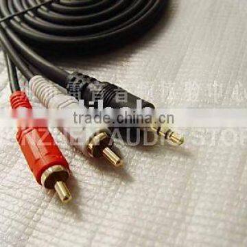 3.5mm to AV RCA Audio Adapter Cable for Ipod MP3 1.8m