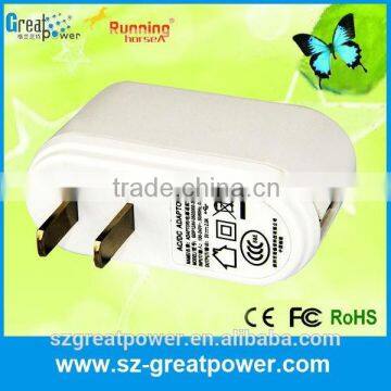 Greatpower 5v 1a usb charger dc 5v 1a power adapter with AU US CN JP EU UK plug