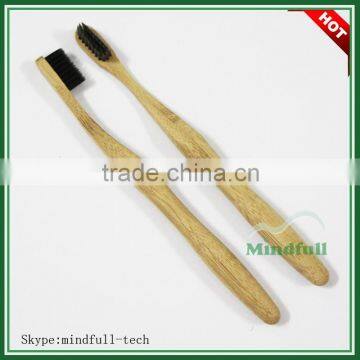 Natural Print Logo Bamboo Thick Handle Best Toothbrush Wholesale photo-3