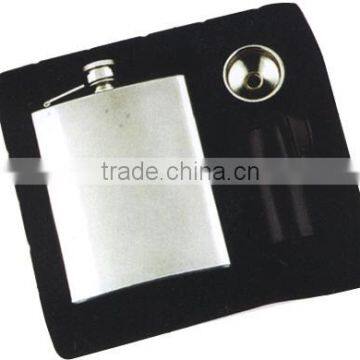 high quality stainless steel hip flask gift set,flagon gift set