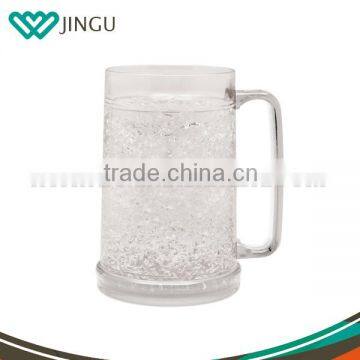 plastic clear freeze mug double wall