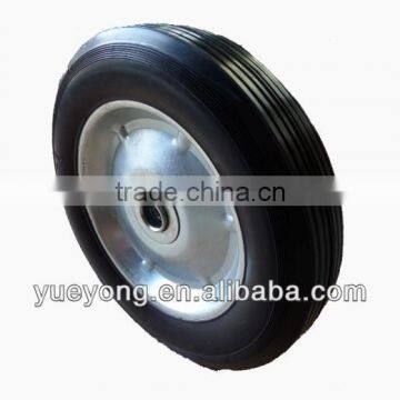 8x1.75 solid rubber wheels/ wheel solid rubber for industrial equipment/caster wheel/metal center