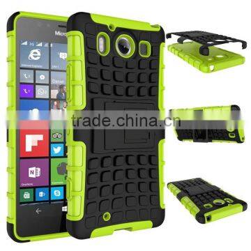 Buy direct from china Slim armor kickstand pc tpu hard cover phone case for microsoft lumia 950 fast shipping