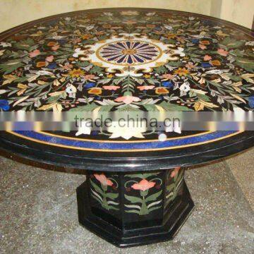 Whole Seller Handcrafted Black Marble Inlay Table Top