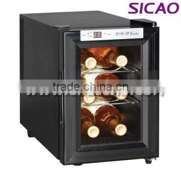 Table top mini wine chiller display cooler, Stylish Glass Door small refrigerator freezer Electric wine fridges