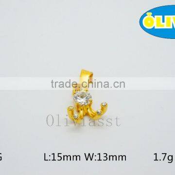 Olivia 2016 New Fashion Modern 316 Stainless Steel Cast Metal Classic Single Shining Diamond Pendant