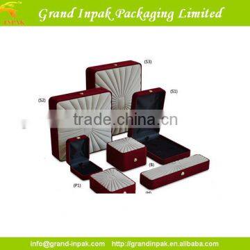 HOT SELLING TOP QUALITY JEWELRY PAPER BOX FLOCKED JEWELRY GIFT BOXES CARDBOARD BOX WITH VELVET