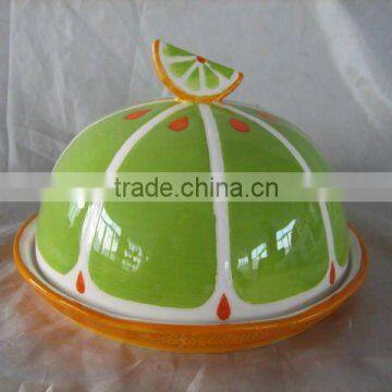 Orange Shaped Ceramic Bread Plate