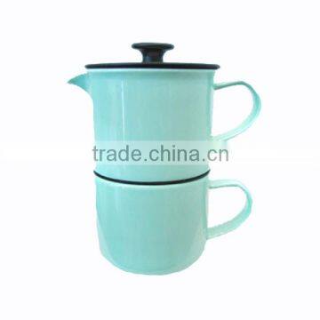 Factory Sale Custom 1000ml Ceramic Baby Blue French Coffee Press