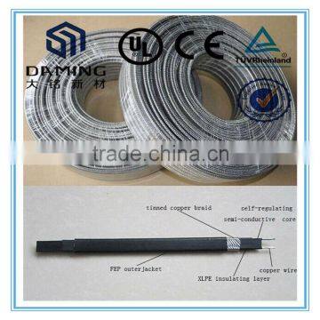 China supplier cooper core pvc insulated self regulating heating cable