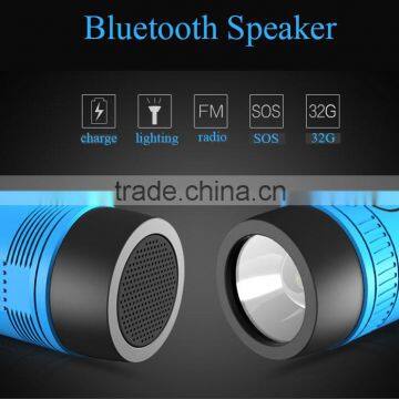 Portable mini bluetooth speaker wireless 4.0 IF card outdoor ride audio flashlight lighting charging your phone