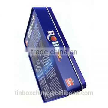 wholesale food grade colorful rectangle hard candy tin can