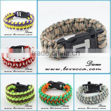 Survival cross Paracord bracelet with Logo Braided Paracord bracelets