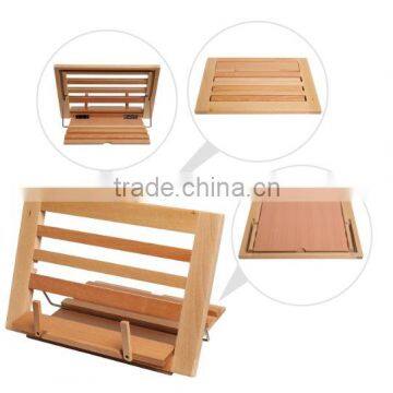 Hot Selling FSC&BSCI Christmas Crafts Folding Adjustable Wood Cookbook Display Holder for Kids Gift photo-2