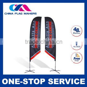 NO MOQ custom cheap good quality feather wind flag with pole