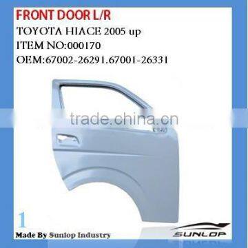 toyota body parts front door #000170 67002-26291 L 67001-26331 R front door for hiace 2005