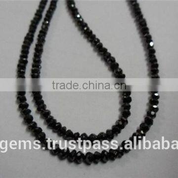 Black Diamond Faceted Beads