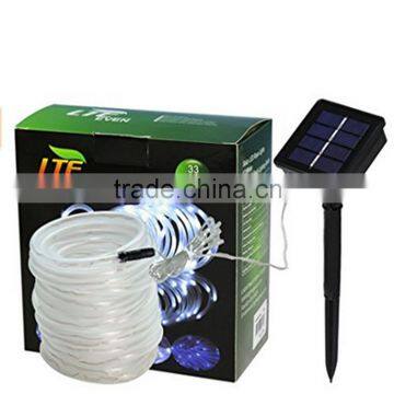 33ft 100 LED Solar Rope Lights, Waterproof Outdoor Rope Lights, Red/Green/Blue/Warm White photo-6