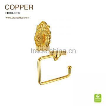 2016 new products golden plated LU603 3G brass toilet paper holder