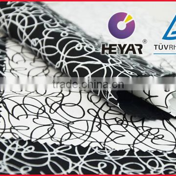 Manufacturer Black And White Satin Textile Fabrics For shirts Dresses