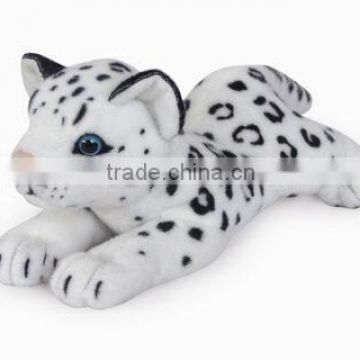 factory wholesale realistic grovel snow leopard plush toy stuffed plush jungle animal toy super soft plush grovel snow leopard