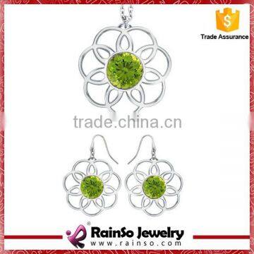 Wholesale Cheap Flower Bridal Charming Crystal Jewelry Sets