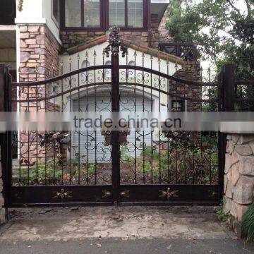 Low price with high quality wrought iron gate design,fence gate,metal fence gate,