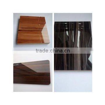 high gloss wood color acrylic MDF board