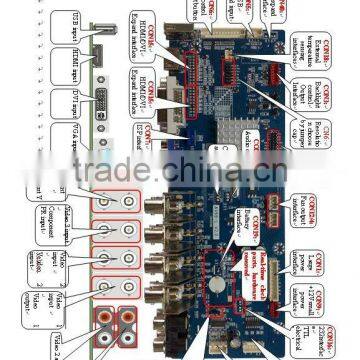 10 Inch High Resolution LCD TV Driver Board HDMI+VGA photo-2