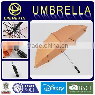 Wholesale top quality straight orange golf umbrella