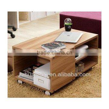 MDF Side Table With Wheels