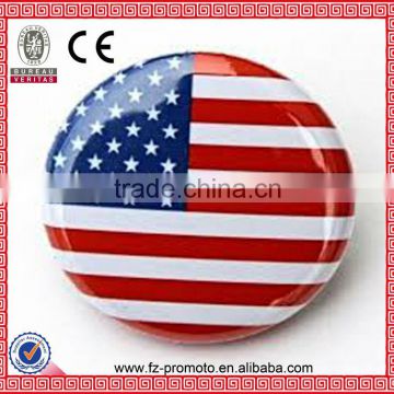 customized national flag round pin buttons badge metal badge