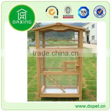 big Wooden bird cage wire mesh