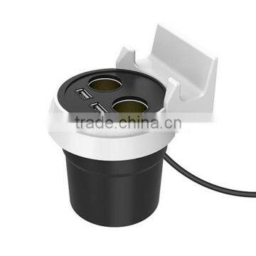 The vehicle-mounted cup shape multi-functional car USB charger