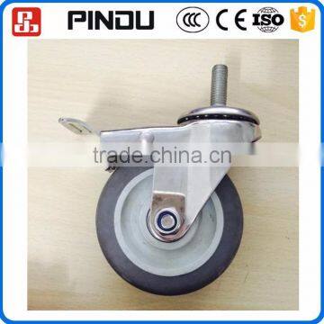 Cheap heavy duty hospital bed cabinet plate/threaded swivel caster wheel