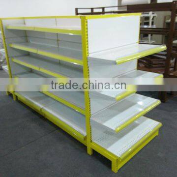 Durable double-sided display shelf,supermarket shelf