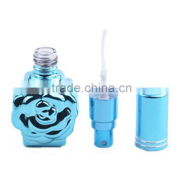 Unique Design Mini Rose Flower Shaped Colored Screw Spray Glass Bottle Empty Glass Perfume Spray Bottle photo-6