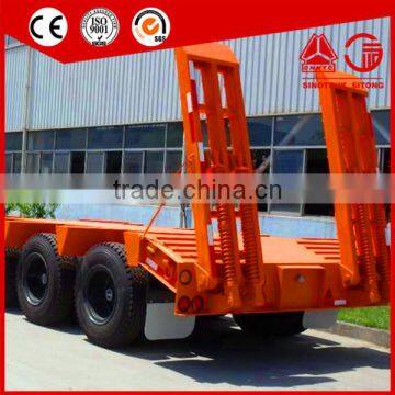 Heavy Duty Tri-axle 60 Ton Low Flatbed Semi Trailer/ Low Bed Truck Trailer for Excavator Transportation photo-5