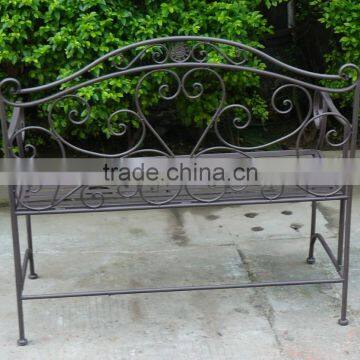 Brown Iron Bench Rustic photo-3