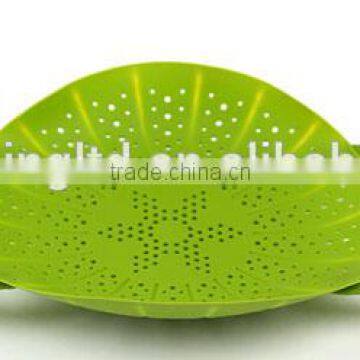 Silicone Vegetable Fruit Strainer Colander Basket Mat Bowl Steamer photo-4