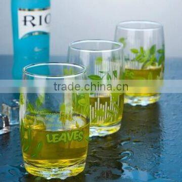 Cheap printed glass cup for water milk or juice