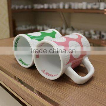 Christmas New Design Embossed 16oz Porcelain Drink Cup, Ceramic Coffee Mug photo-2